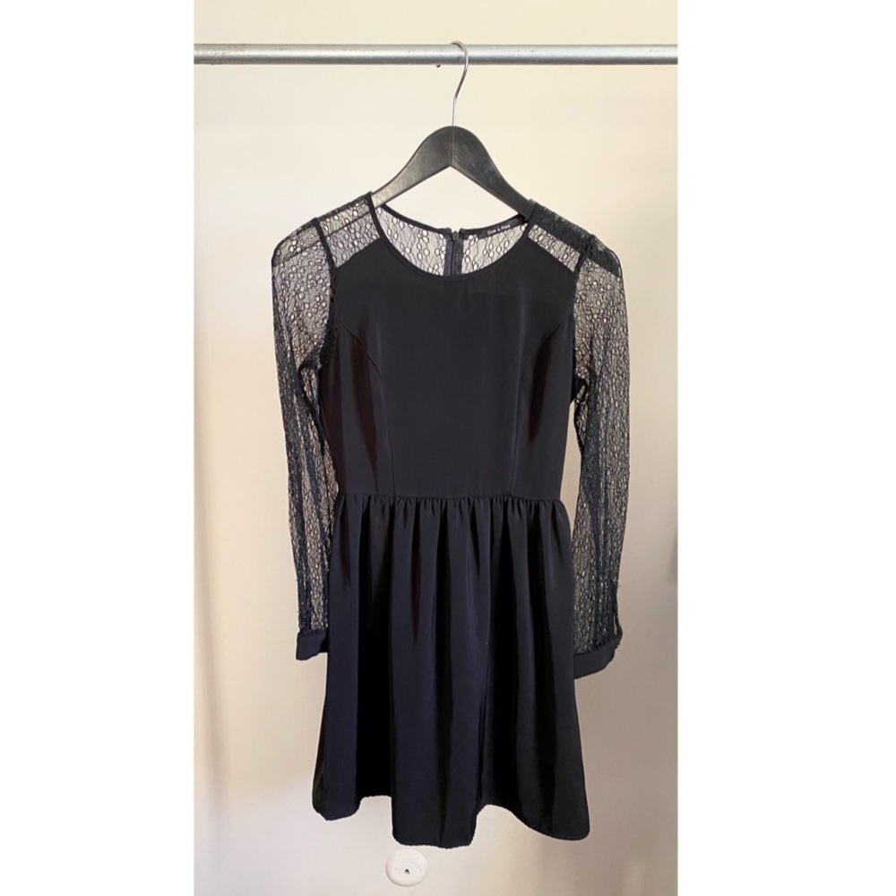 Long Sleeved Black Mini Dress